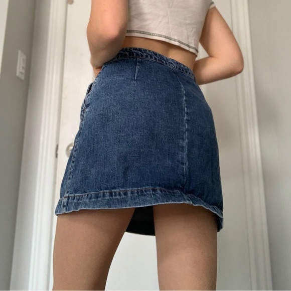 Zara denim zip up mini skirt - Picture 3 of 3